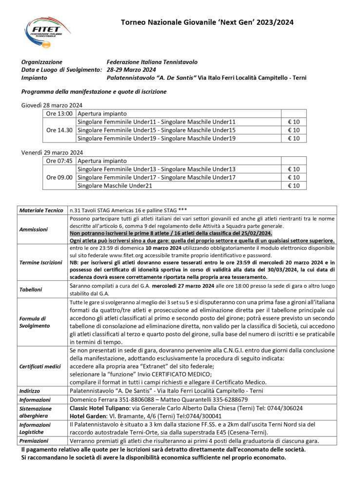 Torneo Nazionale giovanile