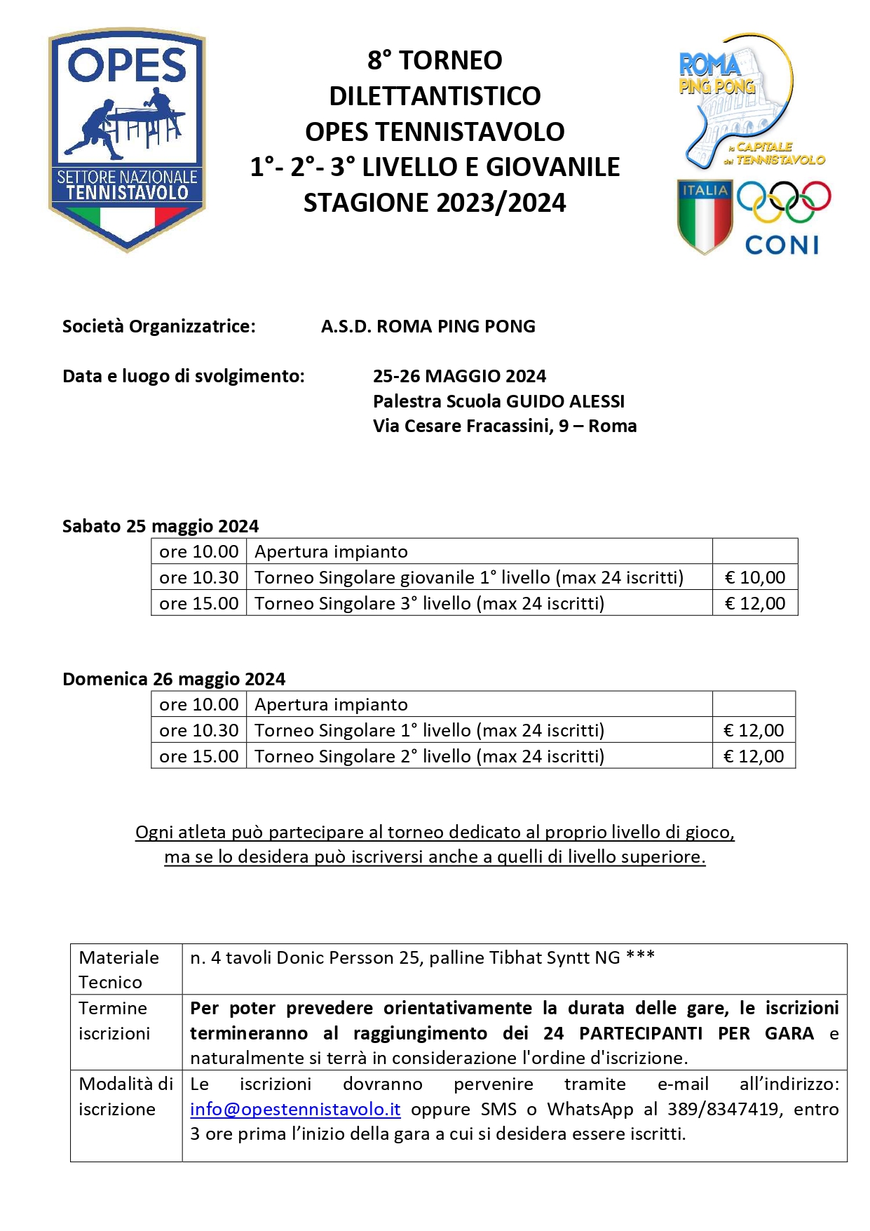 8° TORNEO AMATORIALE OPES TENNISTAVOLO
