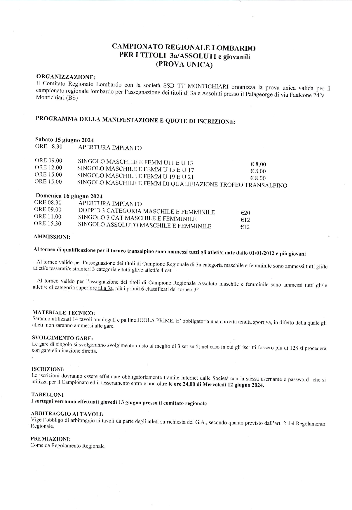 campionato regionale lombardo