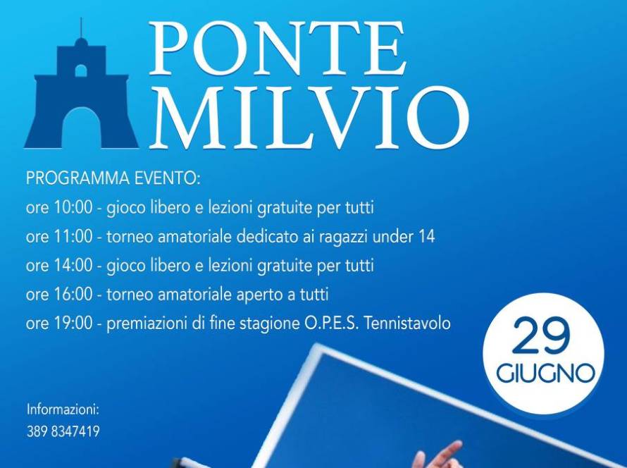 evento ping pong ponte milvio