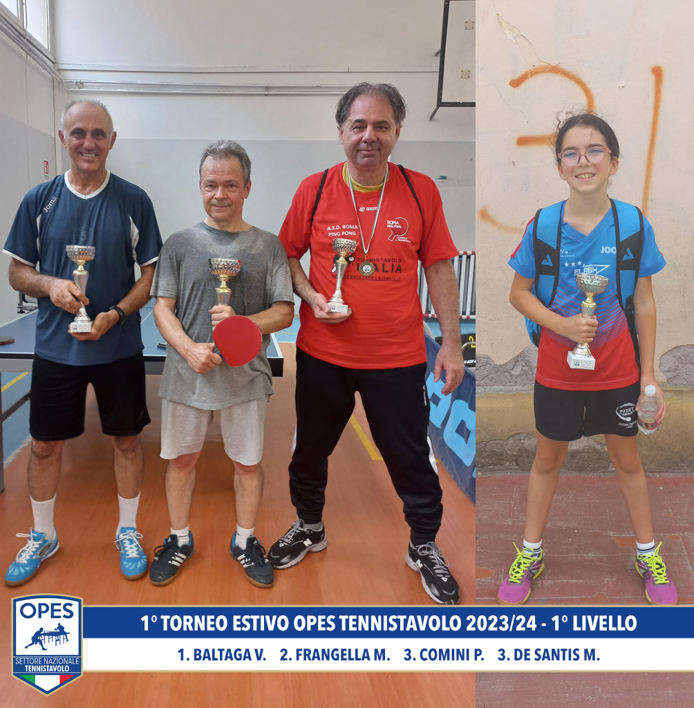 1° ESTIVO OPES 2023/2024 PODIO 1° LIVELLO