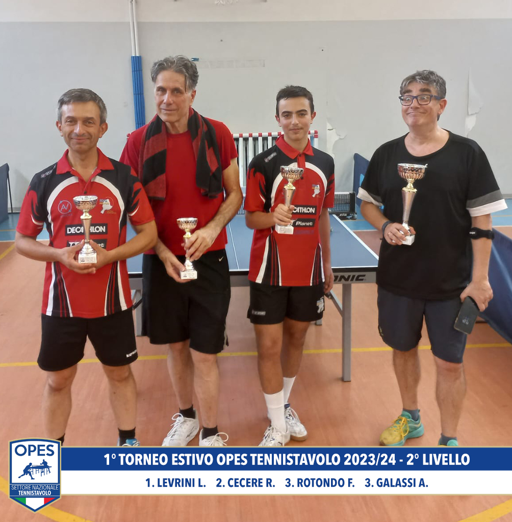 1° ESTIVO OPES 2023/2024 PODIO 2° LIVELLO