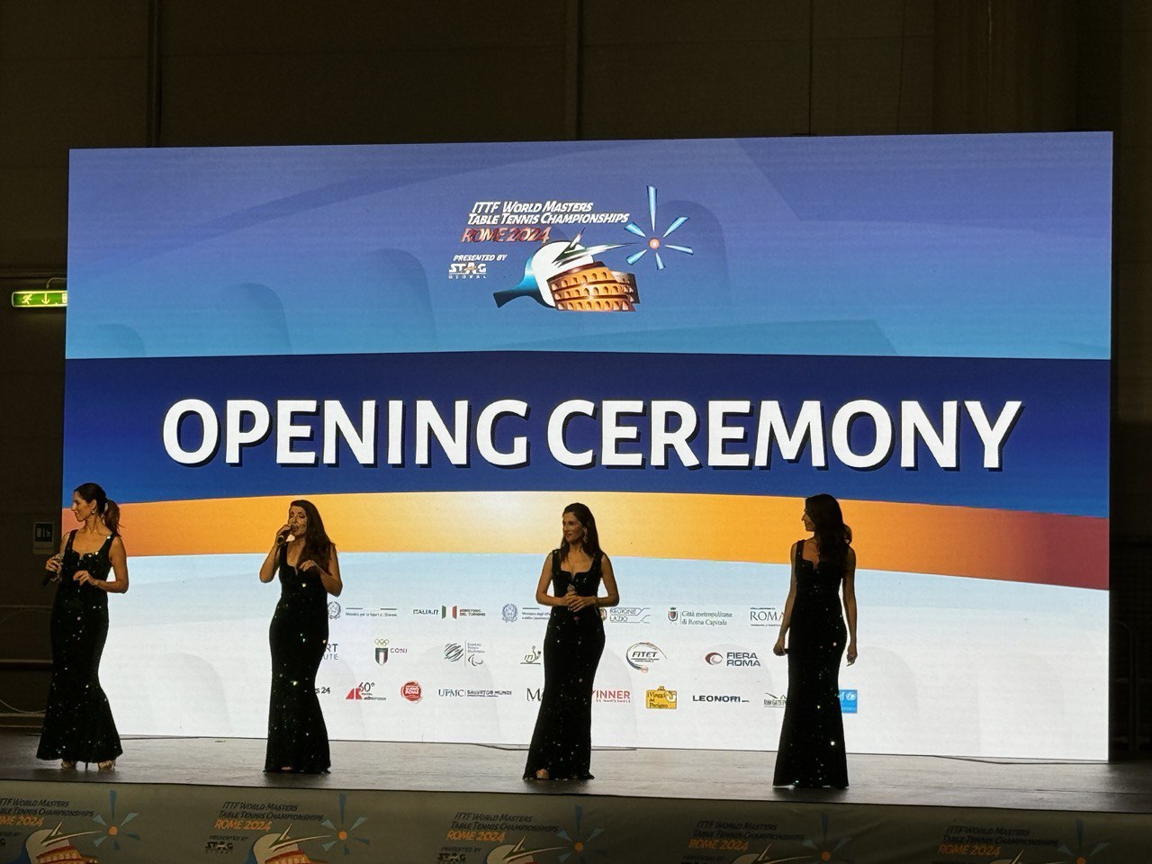 CERIMONIA D'APERTURA DEI CAMPIONATI MONDIALI MASTER DI TENNISTAVOLO 2024