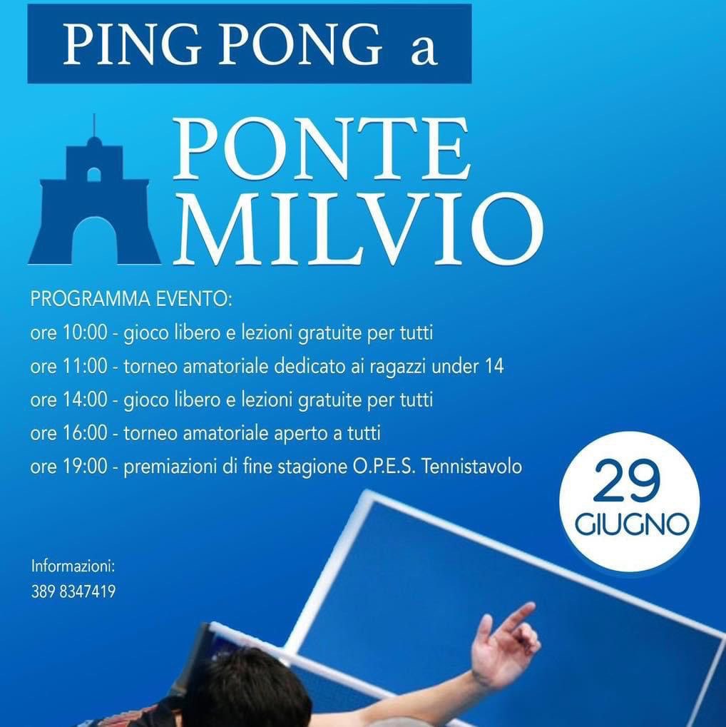 EVENTO DI PING PONG A PONTE MILVIO