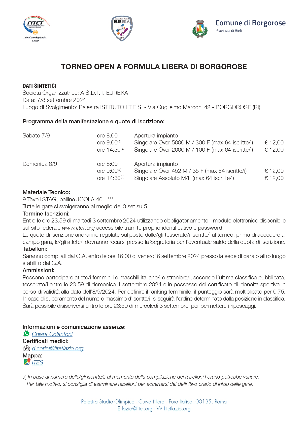 Torneo Interregionale Open di Tennistavolo