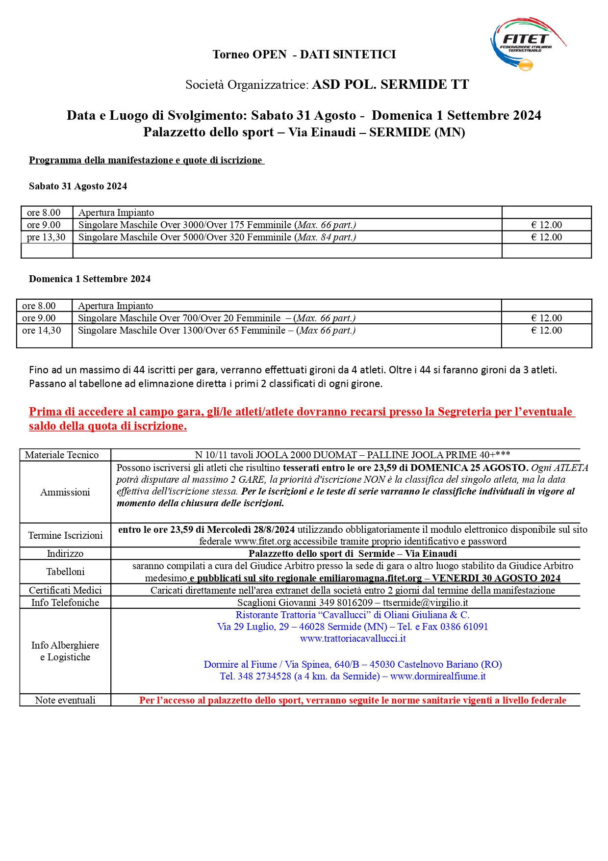 Torneo Interregionale Open di Tennistavolo