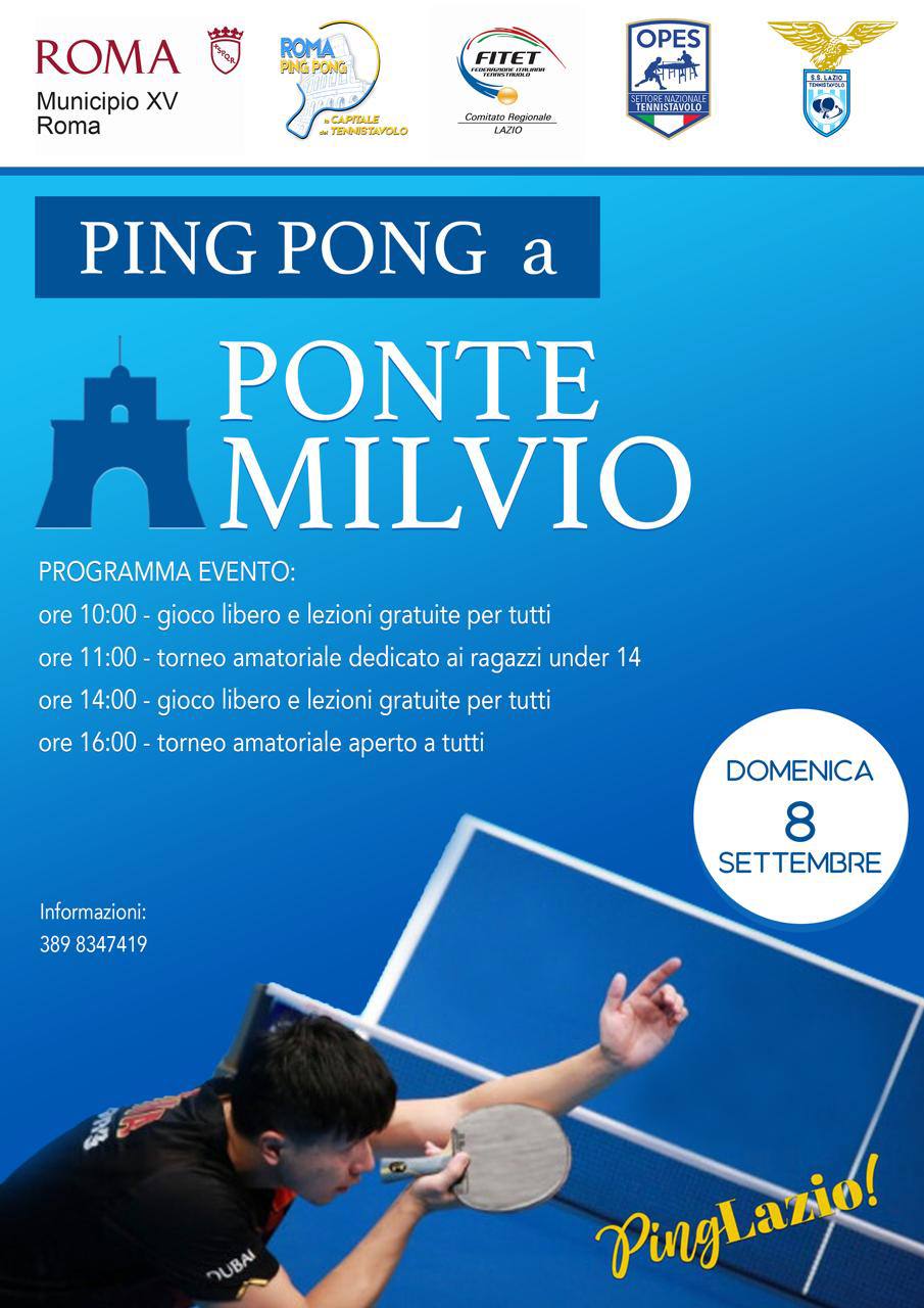 evento ping pong ponte milvio