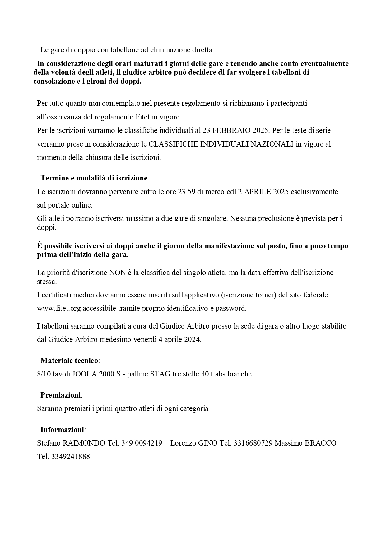 Torneo Interregionale Open di Tennistavolo