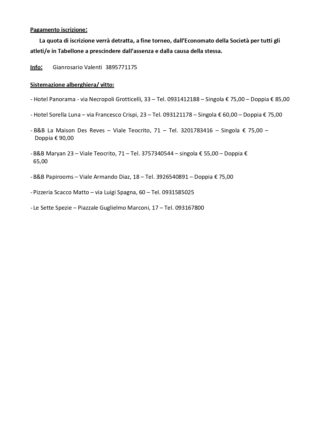 Torneo Interregionale Open di Tennistavolo