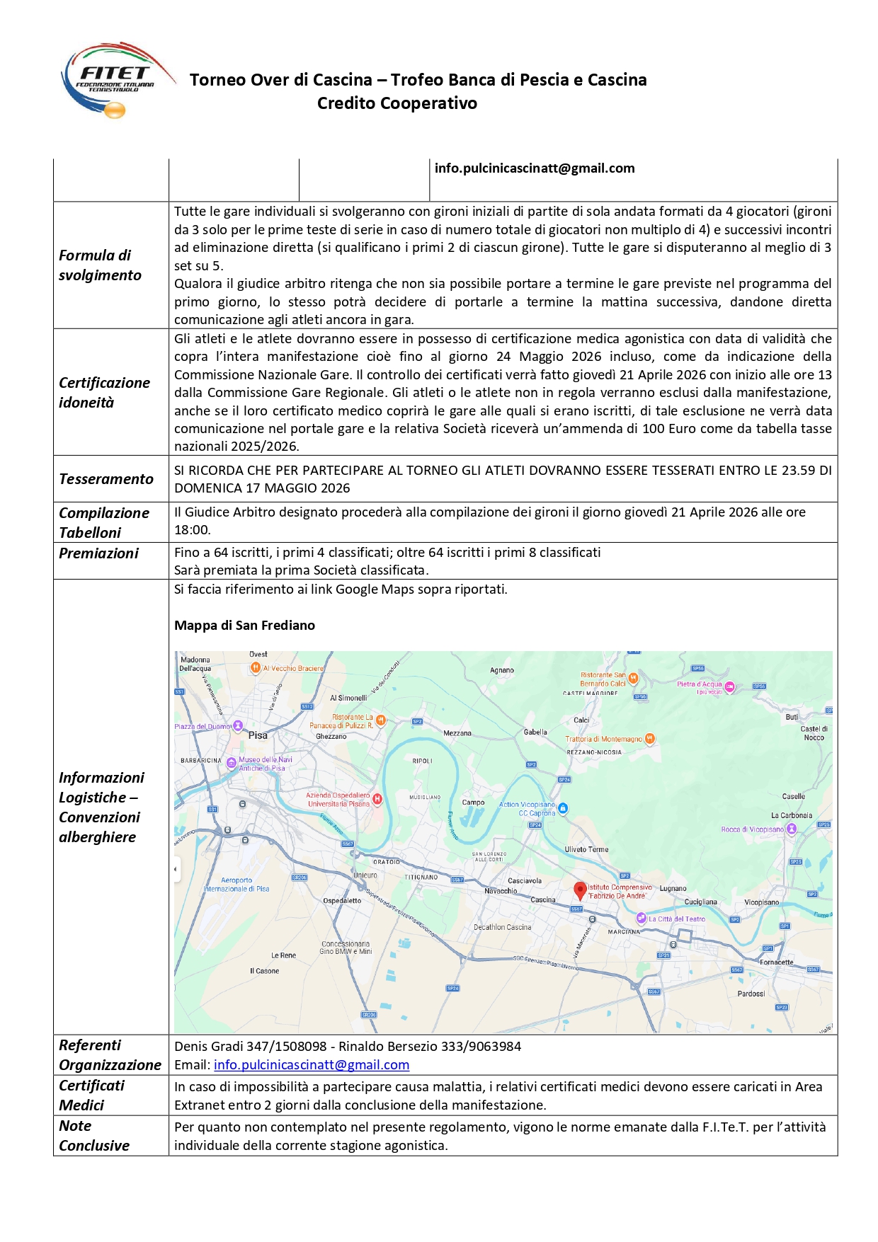 Torneo Over Interregionale di Tennistavolo