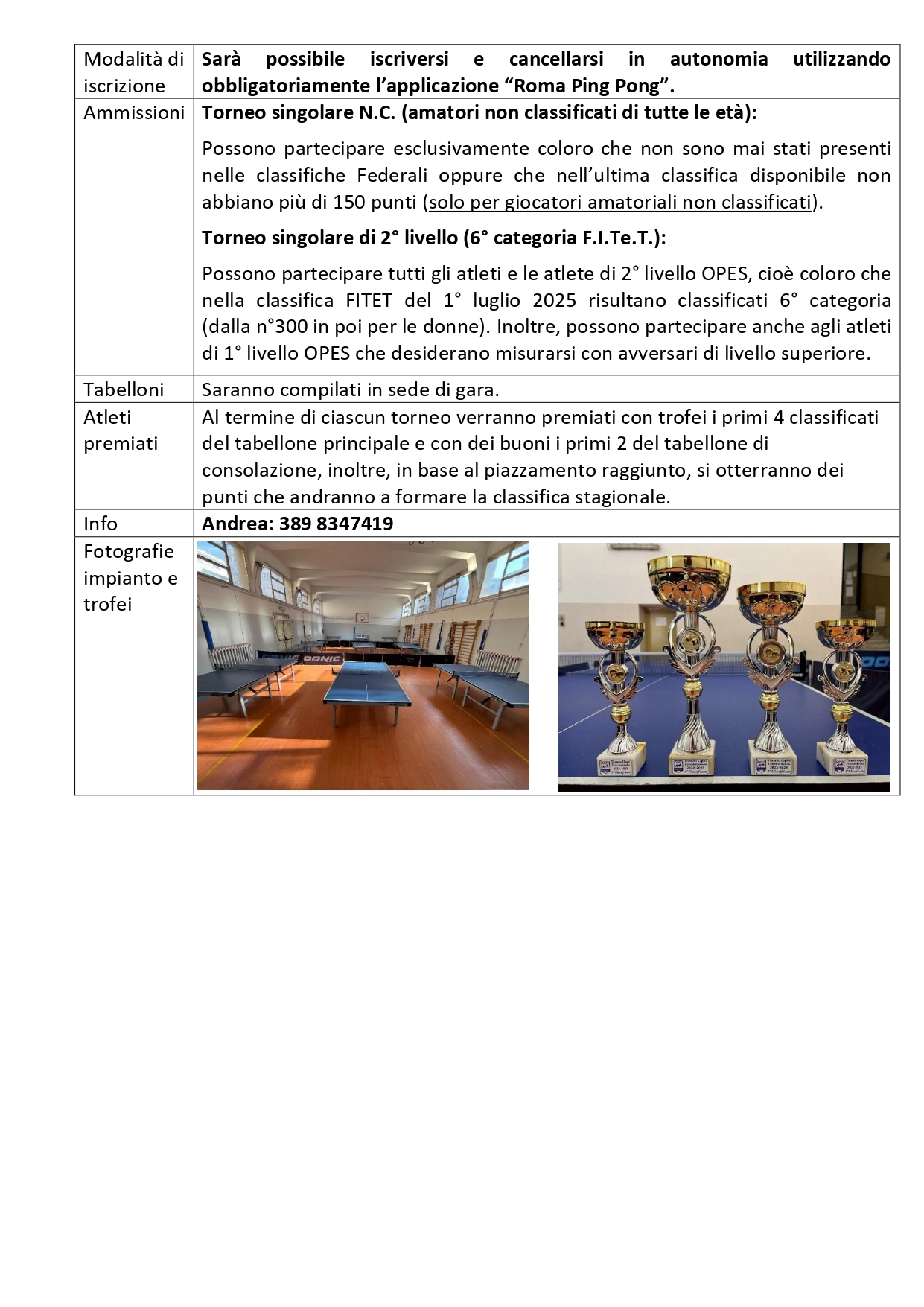 14° TORNEO AMATORIALE OPES TENNISTAVOLO