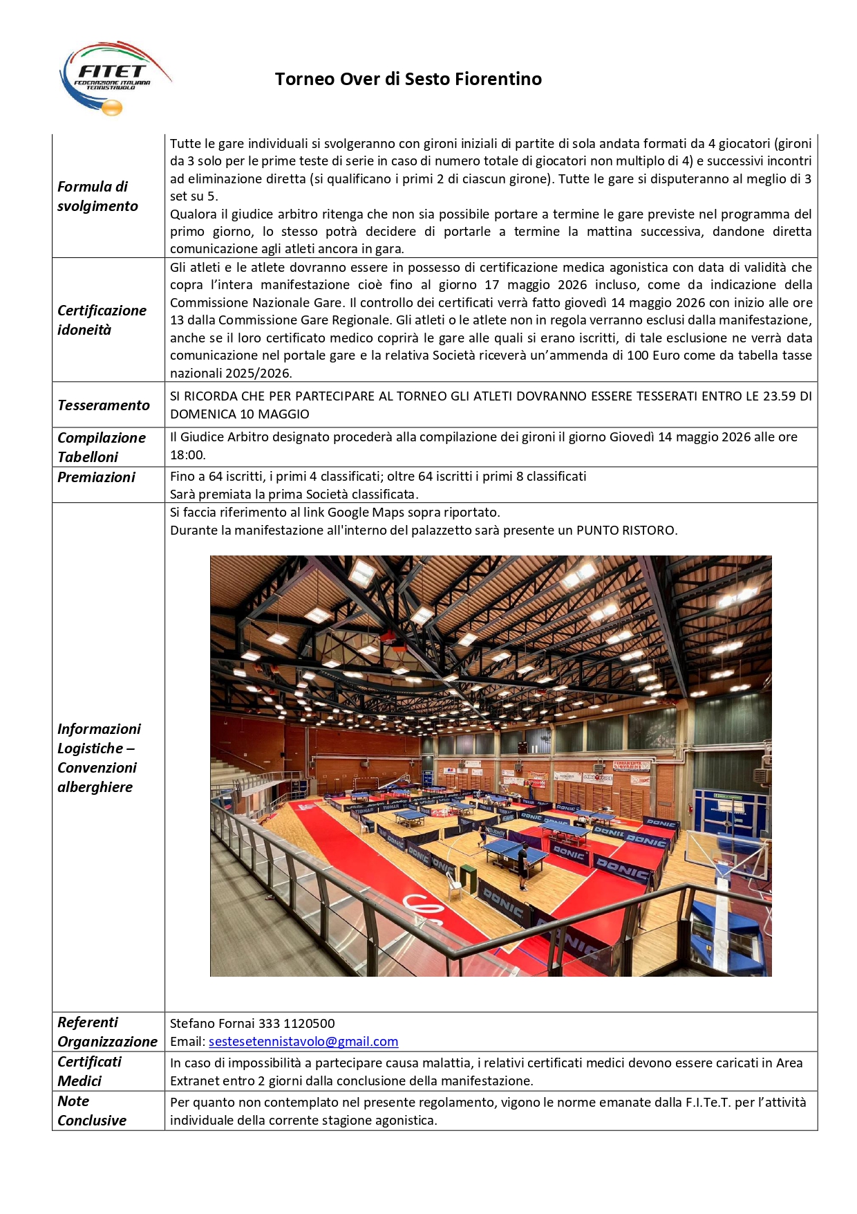 Torneo Over Interregionale di Tennistavolo