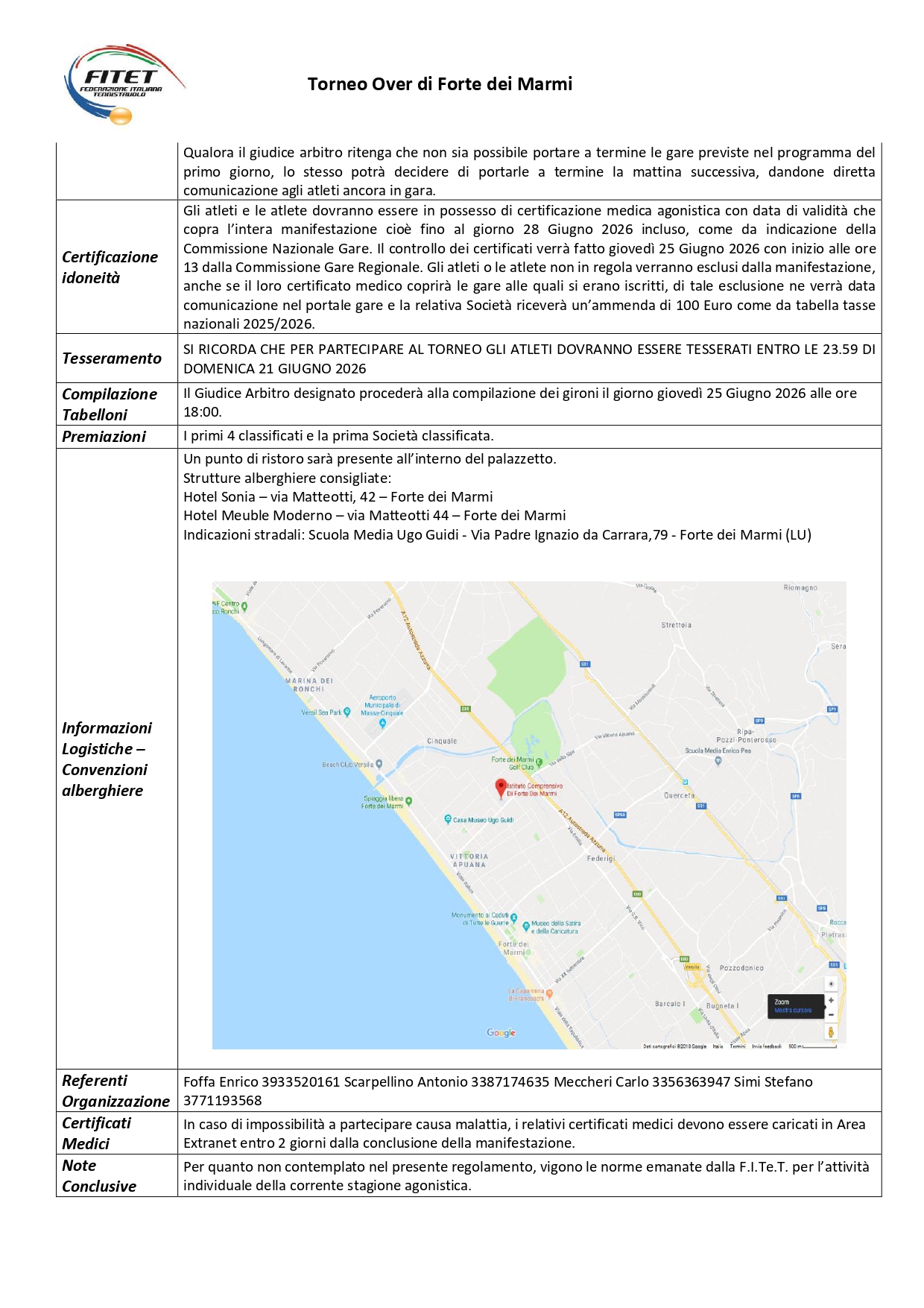 Torneo Over Interregionale di Tennistavolo