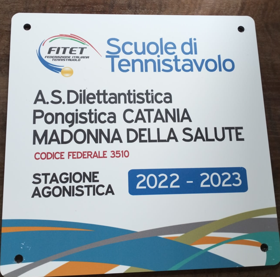 TARGA Scuola di Tennistavolo